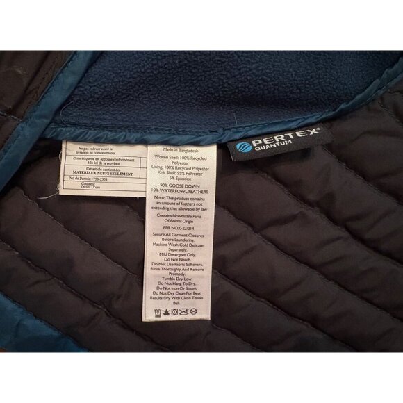 Eddie Bauer EB800 First Ascent Goose Down Packable Puffer Vest Turquoise Medium - Picture 12 of 16